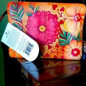 Anuschka crossbody bag sunny dahlias